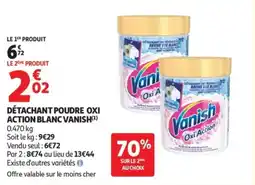 Auchan Détachant poudre oxi action blanc vanish offre