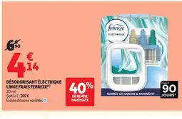 Auchan FEBREZE Désodorisant électrique linge frais offre