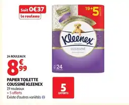 Auchan Papier toilette coussiné kleenex offre