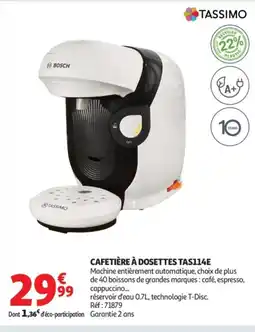 Auchan Cafetière à dosettes tas114e offre