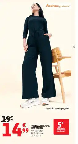 Auchan INEXTENSO Pantalon femme offre