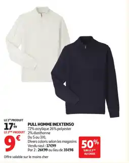 Auchan Pull homme inextenso offre