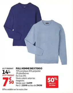 Auchan Pull homme inextenso offre