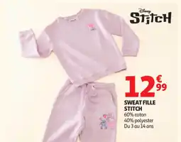 Auchan Sweat fille stitch offre