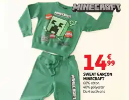 Auchan Sweat garçon minecraft offre