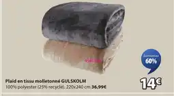 JYSK GULSKOLM Plaid en tissu molletonné offre