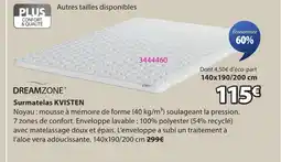 JYSK KVISTEN Surmatelas offre