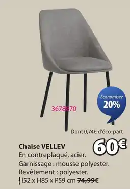JYSK VELLEV Chaise offre