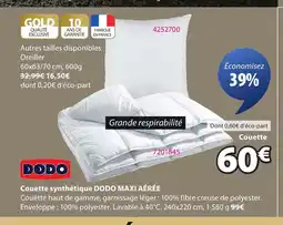JYSK DODO Couette synthétique offre