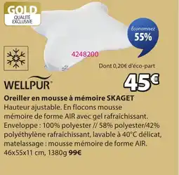 JYSK SKAGET Oreiller en mousse à mémoire offre