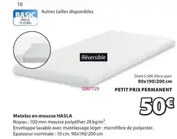 JYSK HASLA Matelas en mousse offre