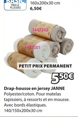 JYSK JANNE Drap-housse en jersey offre