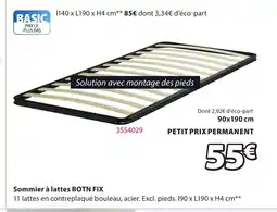 JYSK BOTN FIX Sommier à lattes offre
