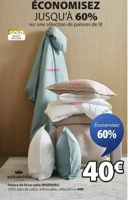 JYSK INGEBORG Parure de lit en satin offre