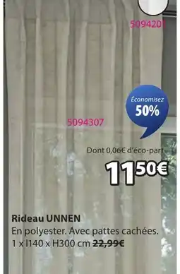 JYSK UNNEN Rideau offre