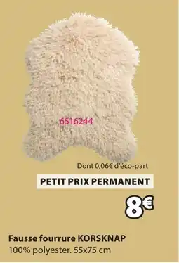 JYSK KORSKNAP 1 Fausse fourrure offre
