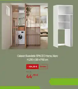 Leroy Merlin SPACEO Caisson Buanderie Home blanc offre