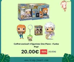 King Jouet Coffret exclusif 4 figurines One Piece - Funko Pop! offre