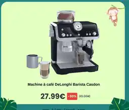 King Jouet DELONGHI Machine à café Barista Casdon offre