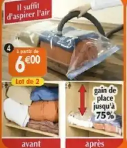 Maximo 2 housses vide d'air offre