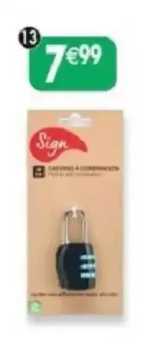 Maximo Cadenas à combinaison 3 chiffres offre