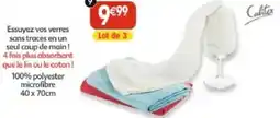Maximo 3 torchons microfibre spécial verre offre