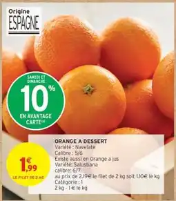 Intermarché Hyper Orange à dessert offre
