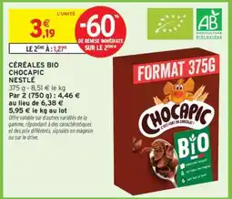 Intermarché Hyper CÉRÉALES BIO CHOCAPIC NESTLÉ offre