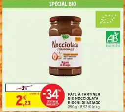 Intermarché Hyper PÂTE À TARTINER BIO NOCCIOLATA RIGONI DI ASIAGO offre