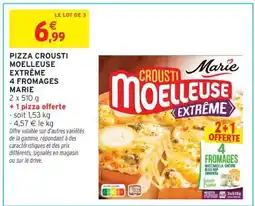 Intermarché Hyper PIZZA CROUSTI MOELLEUSE EXTRÊME 4 FROMAGES MARIE offre
