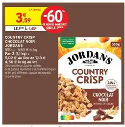 Intermarché Hyper Country Crisp Chocolat Noir Jordans offre