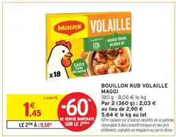 Intermarché Hyper Bouillon Kub Volaille Maggi offre