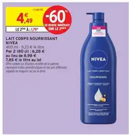 Intermarché Hyper Lait Corps Nourrissant Nivéa offre