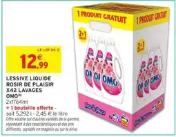 Intermarché Hyper LESSIVE LIQUIDE ROSIR DE PLAISIR X42 LAVAGES OMO offre