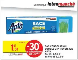 Intermarché Hyper SAC CONGELATION DOUBLE ZIP MOYEN X20 APTA offre