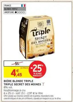 Intermarché BIÈRE BLONDE TRIPLE offre