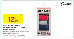 Intermarché Hyper Lot de 5 Boxers Homme Sans Couture Chevignon offre