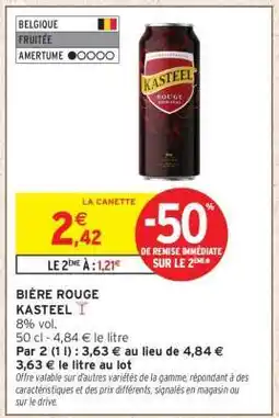 Intermarché Bière rouge KASTEEL offre