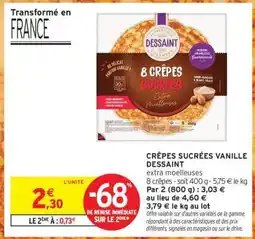 Intermarché Crêpes Sucrées Vanille Dessaint offre