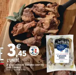 Intermarché Express Fine france 4 manchons de canard confits offre