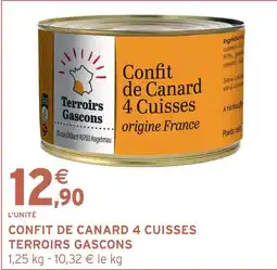 Intermarché Express Terroirs gascons confit de canard 4 cuisses offre