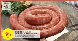Intermarché Express Salaisons de saint-sauveur saucisse de canard offre