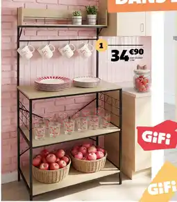 Gifi Étagère de cuisine dim. 80x160x40 cm offre