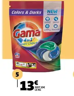 Gifi Gama lessive pods 60 lavages offre
