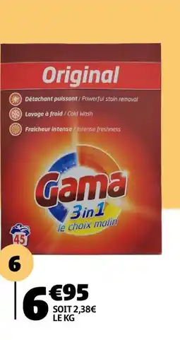 Gifi Gama lessive en poudre offre