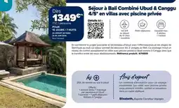 Carrefour City Carrefour - sejour à bali combiné ubud & canggy 4/5 en villas avec piscine privée offre