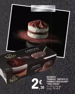 E.Leclerc Solo - desserts tiramisu offre