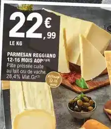 E.Leclerc Parmesan reggiano 12-16 mois aop offre