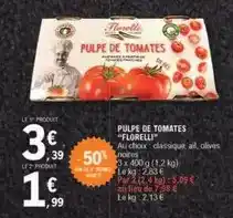 E.Leclerc Florelli - pulpe de tomates offre