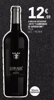 E.Leclerc Corash reserve 2019 di sardaigne offre